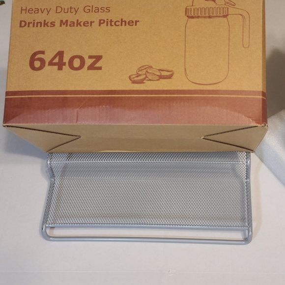 Festive Santa Heavy Duty Glass Jar with Gray Lid 64 Oz. NIB - Picture 2 of 13